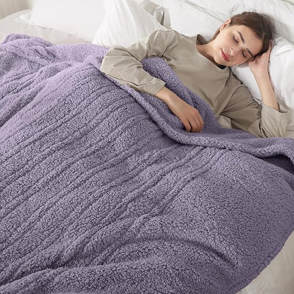 Full Size Heated Blanket, Electric Heated Blanket with 6 Heating Levels & 1-10 Hours Adjustable Timer, Ultra Soft and Thick Washable Full Electric Blanket for Bed, 72"X84", Gray Violet