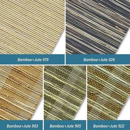 SmartWings Fabric Sample for Motorized Natural Woven Wood Shades Work with Matter Thread Homekit Z-Wave Alexa Google, Electric Auto Roman Blinds for Smart Home/Office, Various Materials, Multi Color