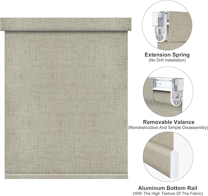 Bringnox No Drill Motorized Blinds with Remote,Blackout Windows,with Apple Homekit,Alexa,Google, with App,Voice Control Custom Size