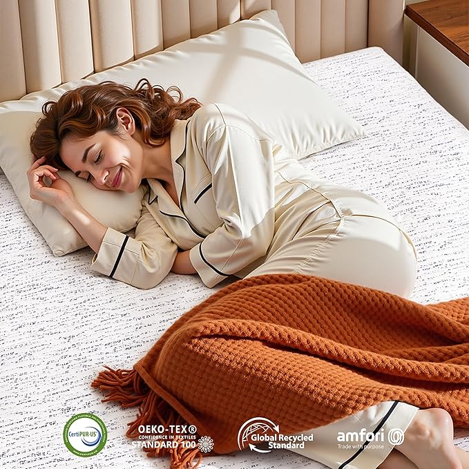 SyMax Memory Foam Mattress Topper, Gel Infused Foam Topper, Breathable Bed Topper with Cover, Pressure Relieving, CertiPUR-US Certified, 3 Inch(Grey Cover), Queen Size