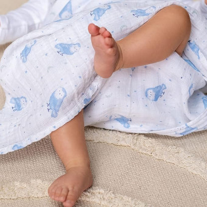 aden + anais Essentials Swaddle Blanket, Boutique Muslin Blankets for Girls & Boys, Baby Receiving Swaddles, Ideal Newborn & Infant Swaddling Set, Perfect Shower Gifts, 4 Pack, Time to Dream