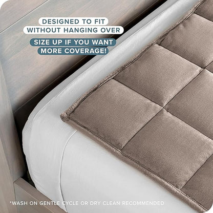 Bare Home Weighted Blanket Twin or Full Size 10lb (40" x 60") - Minky Fleece - Premium Heavy Blanket Nontoxic Glass Beads (Taupe, 40"x60")