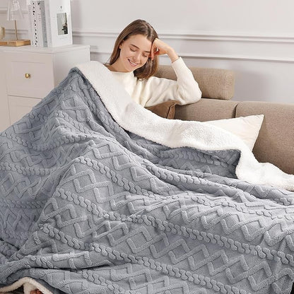Electric Blanket Twin Heated Blanket 62''X84'' with 5 Heating Levels & 10 Hours Auto Off, ETL& FCC Certification Dual Sherpa Twin Heating Blanket Washable for Home/Office/Bed, Great Gift(Dark Gray)