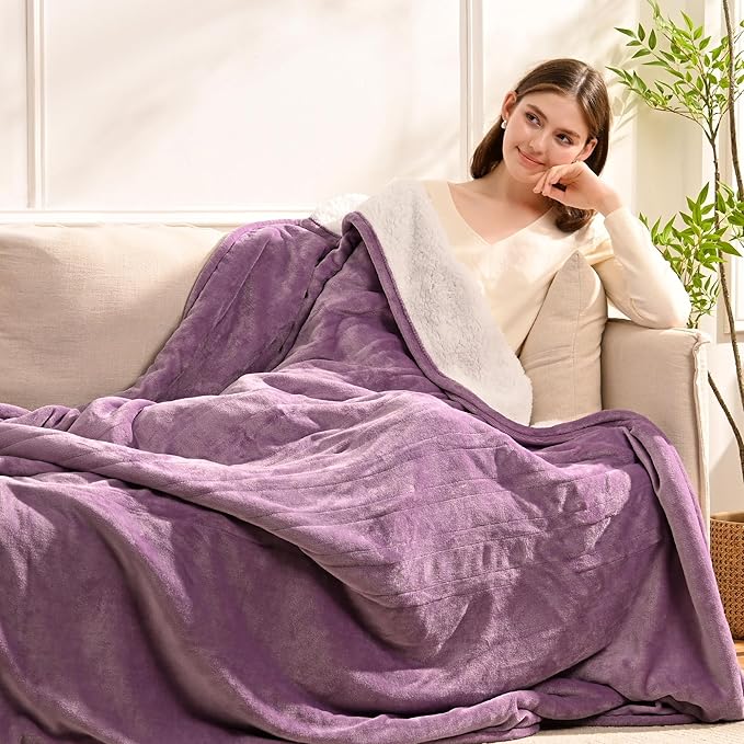 Heated Blanket Electric Blanket Full 72"x84" Heating Blanket with 9 Heating Levels 10 Timer Modes Auto-Off Fast Heating Overheat Protection ETL Certified Machine Washable Gift