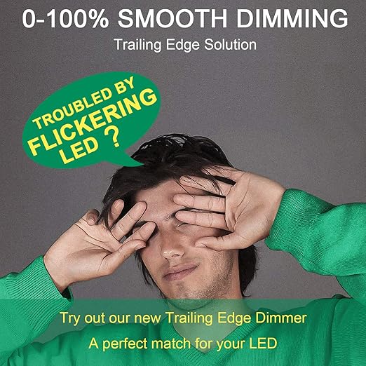 Smart Dimmer Switch 4 Pack by Martin Jerry | Rotary Trailing Edge Dimmer Light Switch, Voice Control by Alexa, Google Home, SmartLife App, Needs Neutral Wires, 2.4G WiFi