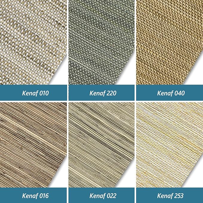 SmartWings Fabric Sample for Motorized Natural Woven Wood Shades Work with Matter Thread Homekit Z-Wave Alexa Google, Electric Auto Roman Blinds for Smart Home/Office, Various Materials, Multi Color