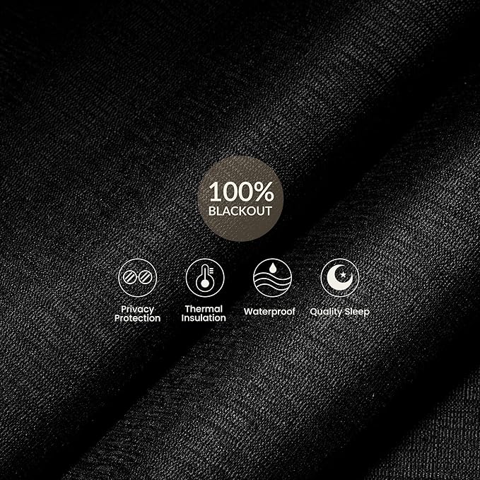 Boolegon Motorized Roller Blinds with Remote Control, Blackout Linen Fabric-Matched Automatic Roller Shades for Windows, Rechargeable Electric Window Shades for Home, Office, Black, Custom Now