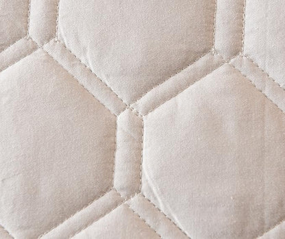 Hani Minna Premium Quilted Fitted Mattress Pad Protector Made with Natural Combed Cotton - Cooling and Breathable Mattress Topper (King)