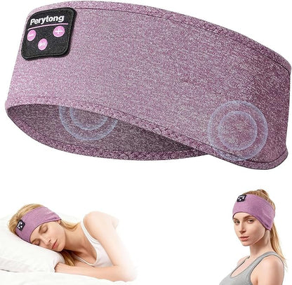 Perytong Sleep Headphones Bluetooth 5.4, Sleep Headphones for Side Sleepers with Ultra-Thin HD Stereo Speakers, Wireless & Sweat Resistant Sport Earphones for Workout Yoga Travel