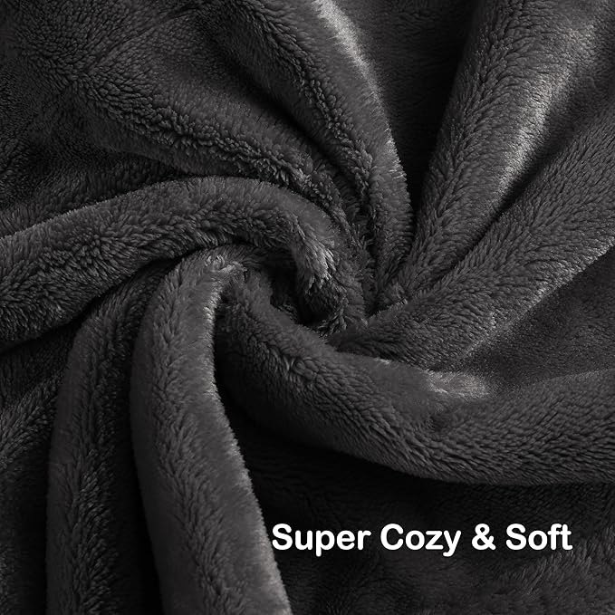 Electric Heated Blanket Full Size 72"x84",Fast Heating Throw, Soft Plush Microplush for Bed & Couch, 10 Hours Auto Off & 5 Heating Levels, Machine Washable, Gifts for Grandma & Family-Dark Gray