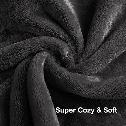 Electric Heated Blanket Full Size 72"x84",Fast Heating Throw, Soft Plush Microplush for Bed & Couch, 10 Hours Auto Off & 5 Heating Levels, Machine Washable, Gifts for Grandma & Family-Dark Gray