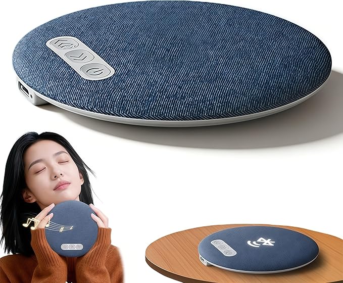 2026 New Sleep Pillow Speaker, Bluetooth Pillow Speaker with White Noise Timer Wireless Sleep Aid with Stereo Bass Private Sleep Headphones for Adult Kids (B)