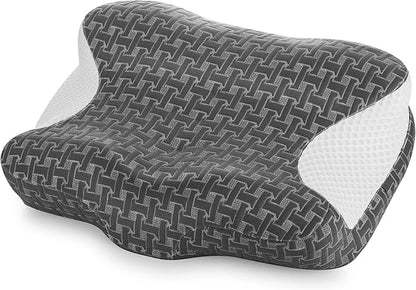 Elviros CPAP Pillow for Sleeping, Ergonomic Adjustable Height Neck Support Memory Foam Bed Pillow for CPAP Users with Sleep Apnea, Suitable for Side and Back Sleepers