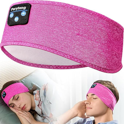 Perytong Sleep Headphones Bluetooth Headband Sleeping Headphones Wireless Sleep Headband with Comfortable Earbuds for Side Sleepers, Sleeping Eye Mask for Women Men Workout Running Cool Gifts