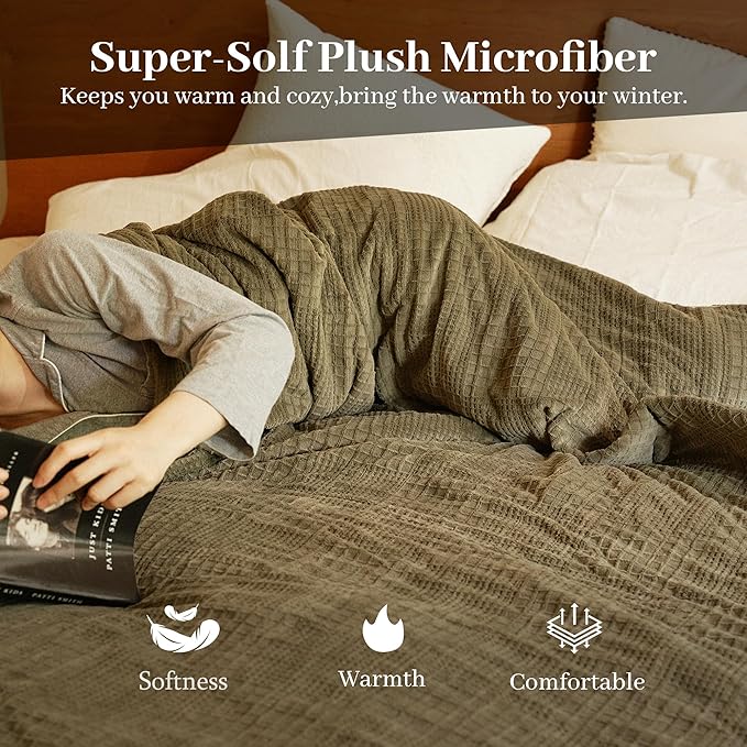 Electric Blanket Full Size 72''X84'' - Heated Blanket with Single Control Fast Heating 9 Heating Levels & 10 Hours Auto Off,ETL Certified Machine Washable (Gray Green)