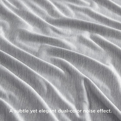 Bedsure Light Grey Cooling Blanket Queen Size for Hot Sleepers - Summer Cold Blanket for Queen Size Bed with Rayon Derived from Bamboo, Ice Cool Cold Arc-Chill Thin Summer Bedding Essentials, 90x90
