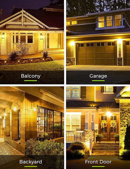 L LOHAS LED Yellow Bug Light Bulbs Outdoor, A19 9W Bug Lights for Outside, 60W Equivalent, 2000K Amber Porch Light Bulb, Non-Attracting, E26 Base, Not-Dimmable, Ideal for Patio, Deck, Backyard, 2 Pack