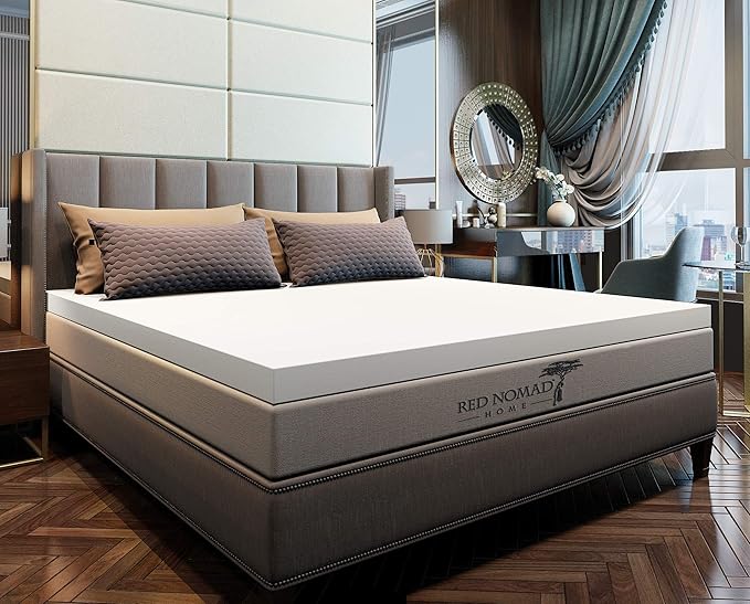 Memory Foam Mattress Pad 4 Inch - Twin Size Mattress Topper for Back Pain Relief. Breathable, Comfortable Cooling Bed Pad/Made in The USA