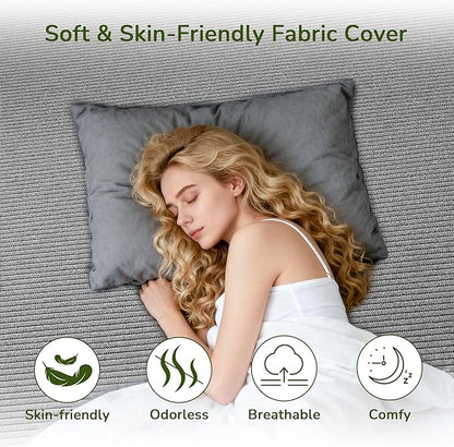Memory Foam Mattress Topper, 3 inch Twin XL Mattress Topper with Removable Soft Cover, Bed Topper for Dorm, Travel, Guest Mat, Non-Slip Design & Pressure Relief Back Pain, Grey