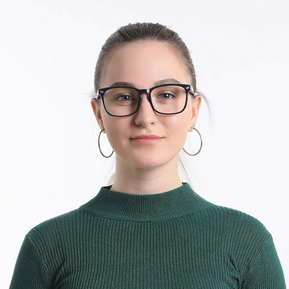 LifeArt 2 Pairs Blue Light Blocking Glasses with Spring Hinge, Anti Eyestrain, Computer Reading Glasses, Gaming Glasses, TV Glasses for Women Men, Anti UV, Anti Glare (Navy&Blue, +3.25 Magnification)