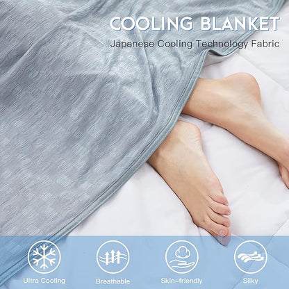 AmyHomie Cooling Blanket,90"x108"King Size,Summer Blankets with Double Sided Cold Effect, Arc-Chill Q-Max>0.5 Cool Fiber, Breathable Lightweight Blankets for Hot Sleepers Night Sweats