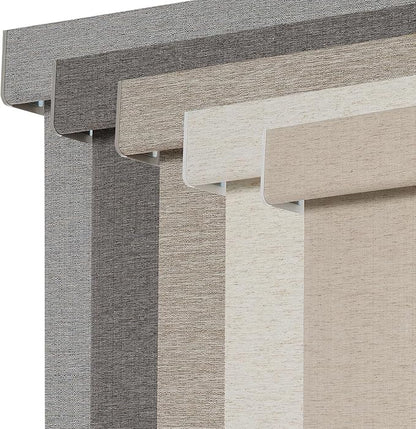Persilux Blackout Roller Shades for Window Blinds,Cordless,Linen Fabric,Thermal Insulated Fabric UV Protection Shades for Home,Office,Bedroom,Door,Blackout-Beige,22 1/2" W X 72" H
