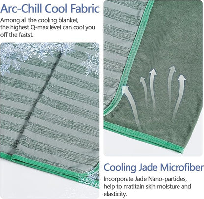 Guohaoi Cooling Throw Blanket for Hot Sleepers,Arc-Chill Q-Max >0.5 Cool Fiber,100% Oeko-Tex Certified Lightweight Summer Cool Blanket for Travel/Outdoor Ultra Cold Breathable,50''x70''