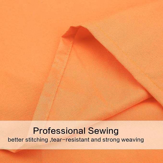 4 Piece Bed Sheet Set (Full,Orange) 1 Flat Sheet,1 Fitted Sheet and 2 Pillow Cases,Brushed Microfiber Luxury Bedding with Deep Pockets