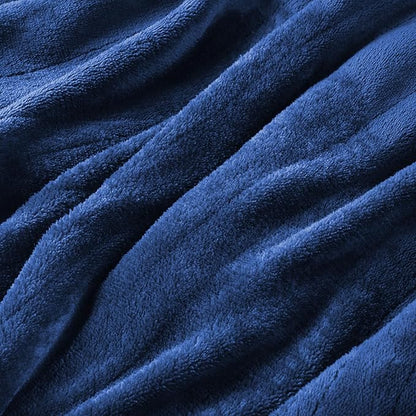 Electric Heated Blanket Throw Size 50"x60", Fast Heating Throw, Soft Microplush for Sofa & Office,6 Heating Levels & 1-10 Hours Auto Off, Machine Washable, Gifts for Family-Navy Blue