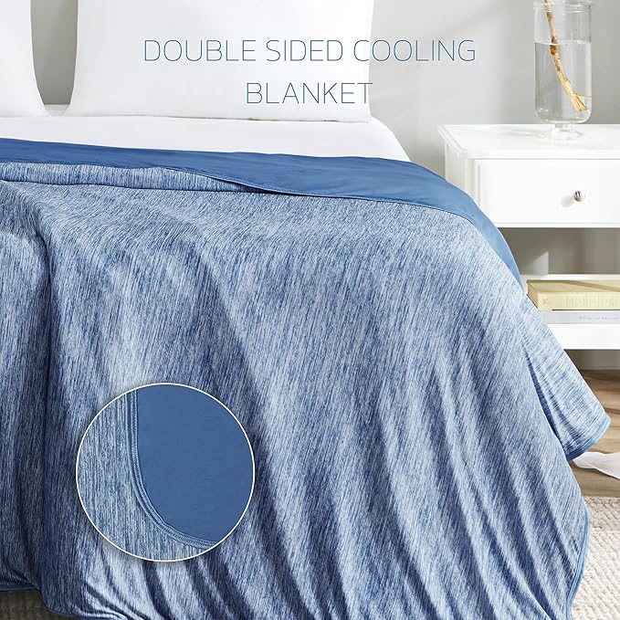 Degrees of Comfort Cooling Blanket King Absorbs Heat to Keep Body Cool for Hot Sleepers,Soft, Breathable and Lightweight Summer Cold Blankets for Bed 108“ x 90”
