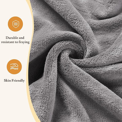 Electric Heated Blanket 50"x60" Throw Size Coral Fleece - 4 Heat Settings & 3H Auto Shut Off, Fast Heating, Machine Washable for Bed, Couch, Office - Light Gray