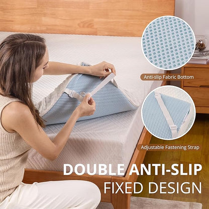 EGO Gel Memory Foam Mattress Topper, 4 Inch Queen with Removable Breathable Soft Cover, Cooling Bed Topper for Comfort Body Support & Pressure Relief, CertiPUR-US Certified