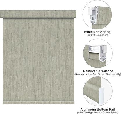 Bringnox No Drill Motorized Blinds with Remote,Blackout Windows,with Apple Homekit,Alexa,Google, with App,Voice Control Custom Size