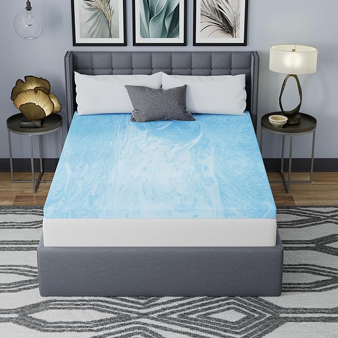 Vibe 3” Gel Swirl Memory Foam Mattress Topper, King