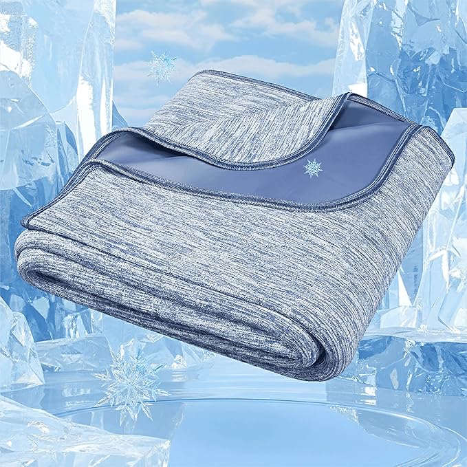 Degrees of Comfort Cooling Blanket King Absorbs Heat to Keep Body Cool for Hot Sleepers,Soft, Breathable and Lightweight Summer Cold Blankets for Bed 108“ x 90”