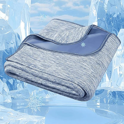 Degrees of Comfort Cold Blankets for Sleeping, Double Sided Cold Effect, Breathable Summer Bed Blanket to Keep Body Cool All Night,60"x90",Blue