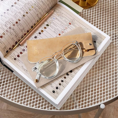 EASY READ Retro Round Blue Light Blocking Reading Glasses for Women,Anti UV Readers for Women with Spring Hinge