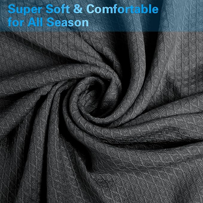 AmyHomie Cooling Blanket, 100% Rayon Derived from Bamboo, Cool Summer Blanket for Hot Sleepers, Soft Comfy Lightweight Blankets for All Seasons(Dark Gray, 59×79in)