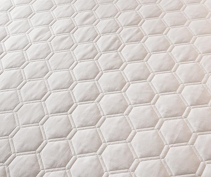Hani Matrat Premium Quilted Fitted Mattress Pad Protector Made with Natural Combed Cotton - Cooling and Breathable Mattress Topper (Twin)