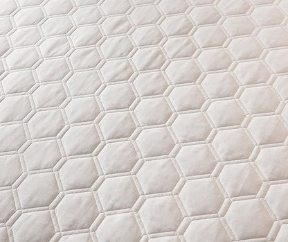 Hani Minna Premium Quilted Fitted Mattress Pad Protector Made with Natural Combed Cotton - Cooling and Breathable Mattress Topper (Twin XL)