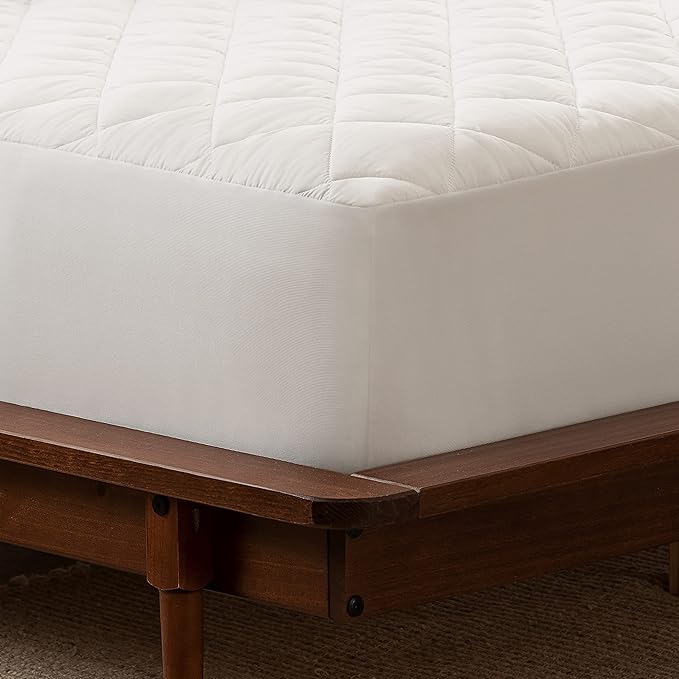 Serta Simply Clean Triple Action Mattress Pad, Waterproof Mattress Pad, Ultra Soft and Stain-Resistant Mattress Pad, Machine Washable, California King, White