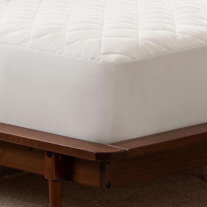 Serta Simply Clean Triple Action Mattress Pad, Waterproof Mattress Pad, Ultra Soft and Stain-Resistant Mattress Pad, Machine Washable, Queen, White