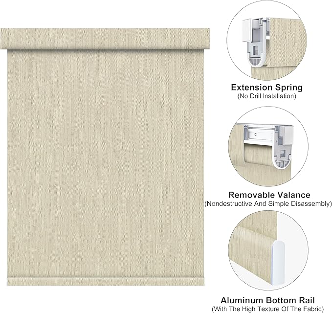 Bringnox No Drill Motorized Blinds with Remote,Blackout Windows,with Apple Homekit,Alexa,Google, with App,Voice Control Custom Size