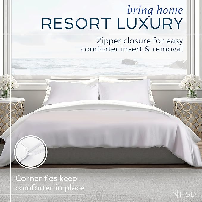 Hotel Sheets Direct Duvet Cover Bed Linen Set, 3 -Piece Set, Light Green, Full