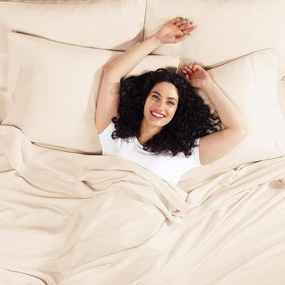 Empyrean California King Fitted Sheet - Deep Pocket, Fits 14-16 Inch Mattress, Ultra Soft Microfiber, Wrinkle-Free & Fade Resistant, Shrinkproof Sheet, Taupe