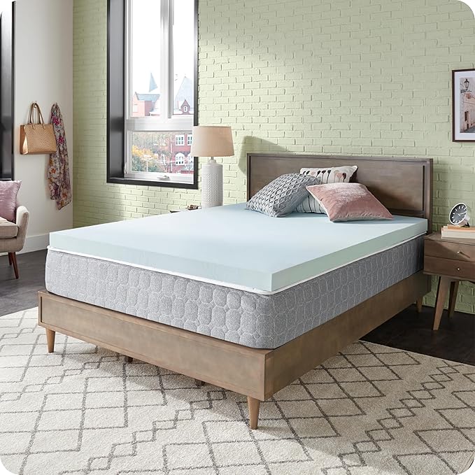 Sealy Dreamlife 3” Gel Memory Foam Twin Mattress Topper with SealyComfort Gel Foam, 1 Year Limited Warranty, Made in The USA