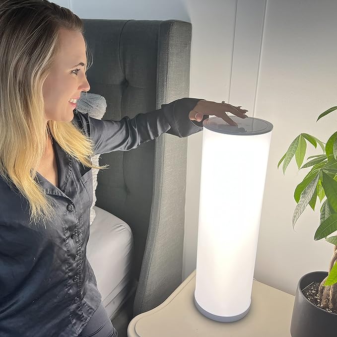 Light Therapy Lamp, Bundle - 10,000 LUX at 12 Inches - LED Sun Lamp Mood Light and Sunlight with 360 Degree Therapy to Fight Low Energy and Sunlight Deprivation, White