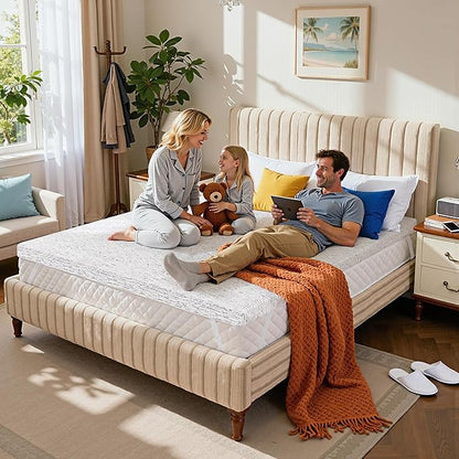 SyMax Memory Foam Mattress Topper, Gel Infused Foam Topper, Breathable Bed Topper with Cover, Pressure Relieving, CertiPUR-US Certified, 4 Inch(Grey Cover), Twin XL Size