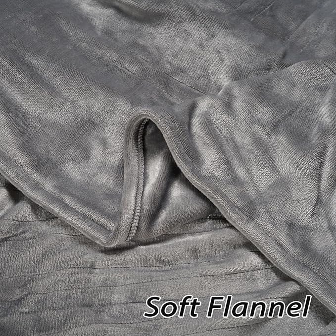 Electric Heated Blanket Full Size 72"x84",Fast Heating Throw, Soft Microplush for Bed & Couch, 10 Hours Auto Off & 5 Heating Levels, Machine Washable, Gifts for Grandma & Family-Light Gray