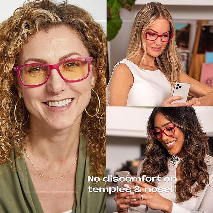 Readerest Blue Light Blocking Glasses – Thin Reflective Lens, Anti-Glare Computer Eyeglasses, UV Protection, Eye Strain Relief (Bourbon Tortoise, 2.25 Magnification)